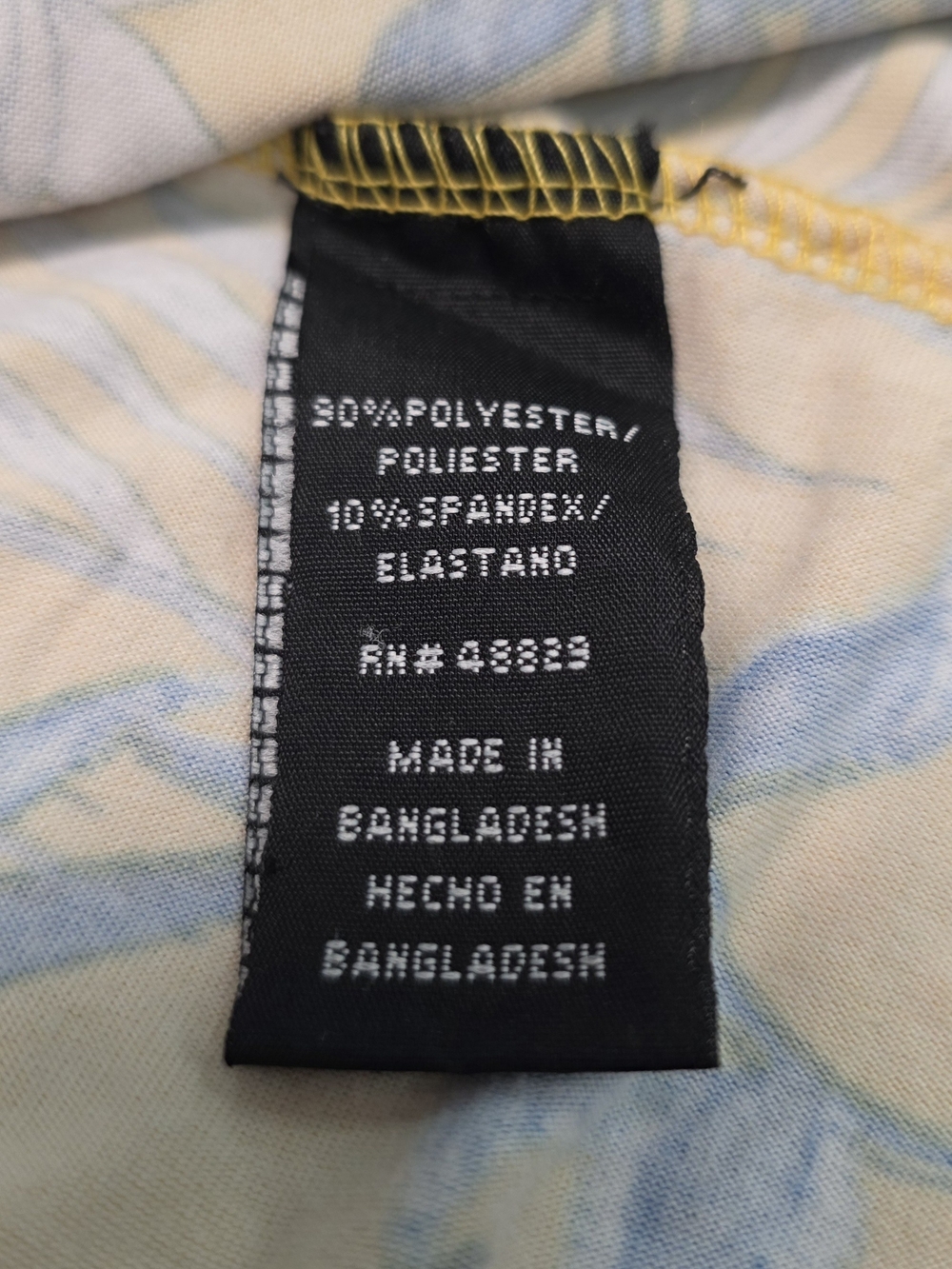 Womens Rouge Helium Yellow Floral Sundress with Blue and White Print - Picture 5 of 6